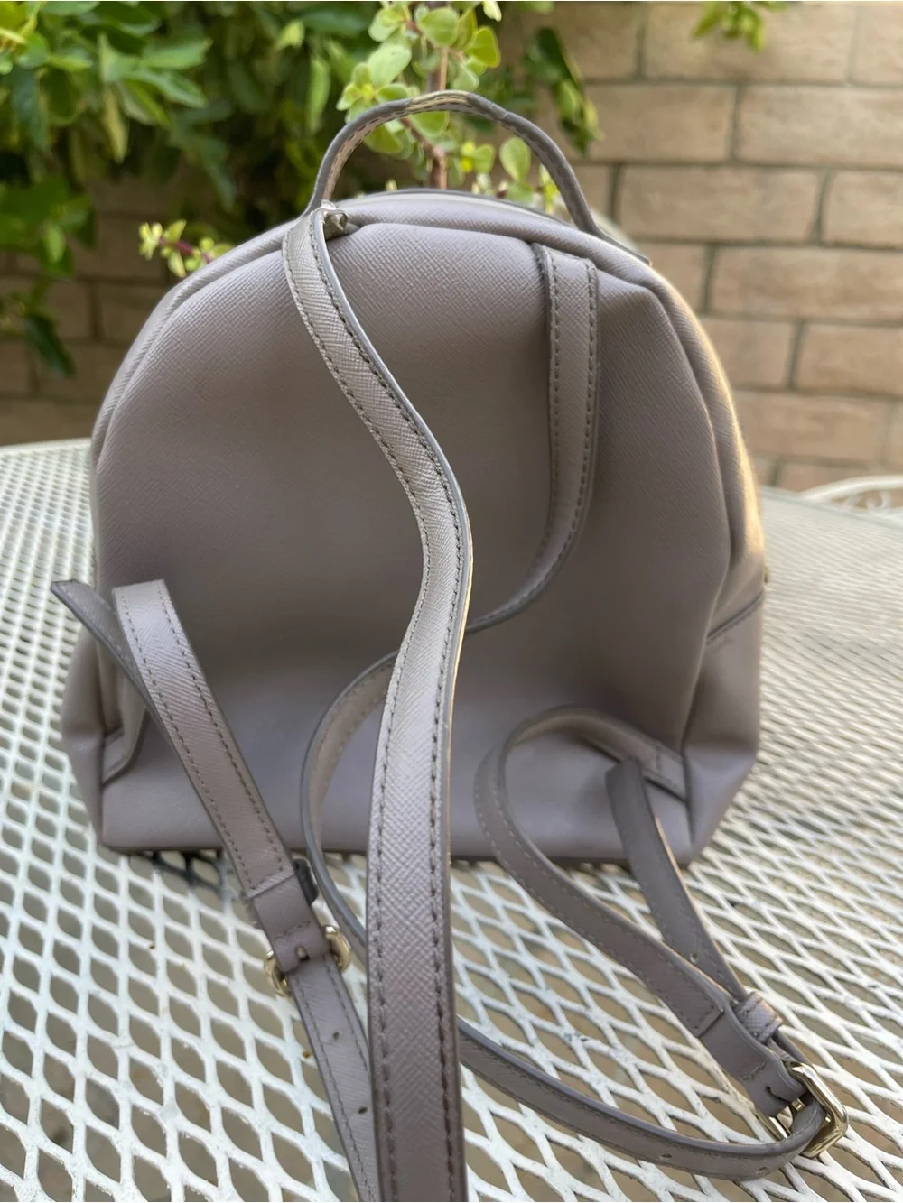 kate spade Gray Mini Backpack with Glitter Accent